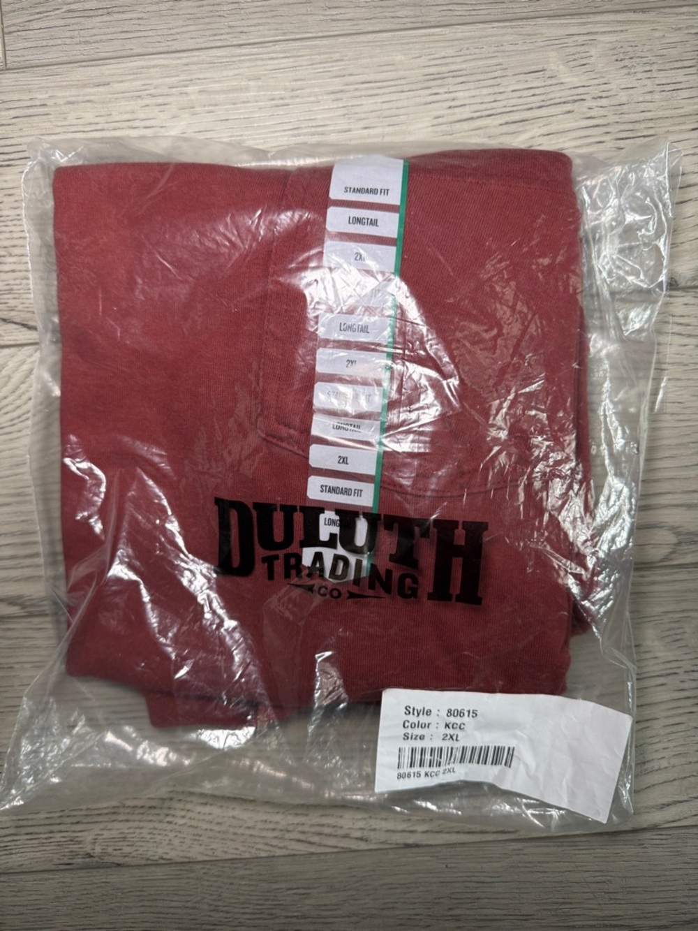New! Duluth Trading Co Men's Red Long Tail Pocket T-Shirt 2xl